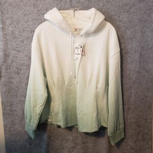 JENNI HOODIE Women's 1X Jade Ombre Corset Style Not Size NEW WITH TAGS